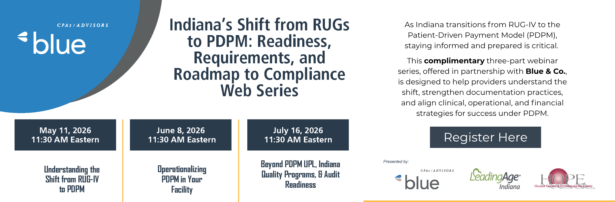 Indiana’s Shift from RUGs to PDPM: Readiness, Requirements, and Roadmap to Compliance Web Series